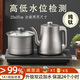 暢茶純鈦茶臺燒水壺全自動(dòng)底部上水電熱水壺家用嵌入恒溫保溫燒水煮茶一體辦公室茶桌茶具泡茶壺煮茶器 1L 【燒水壺+消毒鍋】23X37CM