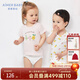 愛(ài)慕兒童（AIMER KIDS）【2件裝】愛(ài)慕嬰兒短袖T恤棉男女?huà)胗锥绦渖弦旅拶|(zhì)2件裝夏季 水果醬AB1125801ZS1 90