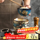 舍里日式窯變釉復古餐具陶瓷碗家用米飯碗個(gè)人專(zhuān)用特別好看的飯碗套裝 混色七個(gè)裝-4.8英寸碗 12.5cm 【尺寸如圖】