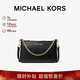 MICHAEL KORS新年禮物輕奢MK女包JET SET TRAVEL腋下斜挎手拿包中號黑/金色