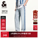 杰克·瓊斯（JACK&JONES）秋冬季簡(jiǎn)約百搭流行潮男士淺藍色撞色水洗牛仔褲男裝225132040 C42淺牛仔藍 常規 32 175 W32/L32