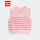 IEFMINI【愛(ài)依服童裝】2025秋季新款韓版甜美洋氣女童毛織背心 粉條 160