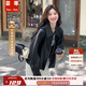 蕓蕁外套女2025新款黑色感皮外套春秋韓系復古小個(gè)子又酷又颯皮衣夾克 黑色 M 90-110
