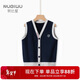 努比屋兒童馬甲男童春秋外穿背心大童秋季馬夾男孩洋氣英倫風(fēng)坎肩