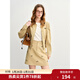獨束大碼女裝復古甜酷巴恩風(fēng)時(shí)尚套裝2025春季新品外套半裙兩件套 燕麥卡其（半裙） XL (尺碼：3)