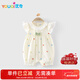 優(yōu)奇嬰兒衣服女寶寶夏季超薄飛飛袖連體衣女童夏天碎花哈衣爬爬服外出