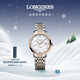 浪琴（LONGINES）瑞士手表 博雅系列 女士鋼帶機械表 L43105877