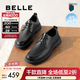 百麗（Belle）打孔商務(wù)鞋男款牛皮系帶透氣休閑皮鞋A1111BM3 黑色系帶A1111 44 (270mm)