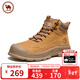 駱駝牌 休閑馬丁靴戶(hù)外大黃靴登山工裝靴男鞋 P14W307611 沙漠黃 42