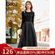 百圖betu女裝秋季新款連衣裙赫本風(fēng)針織裙子修身顯瘦長(cháng)裙2309T92 黑色 L