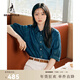 beanpole【新年禮物】  女士潮酷美式牛仔復古風(fēng)短袖時(shí)尚簡(jiǎn)約質(zhì)感翻領(lǐng)襯衫 藏青色 M 165/88A