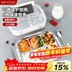 美廚（MAXCOOK）304不銹鋼飯盒 加大加深五格學(xué)生飯盒餐盤(pán)配餐具2L 杏色MCFT142