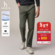 哈吉斯（HAZZYS）男裝 秋款棉彈休閑褲男商務(wù)通勤男褲簡(jiǎn)約純色直筒褲ATDZP0CCX51 淺綠色LG 32 （175/78A）