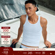 Calvin KleinJeans夏季男女情侶中性潮流簡(jiǎn)約ck刺繡羅紋微彈內搭針織背心T恤 YAA-月光白 S
