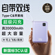 卡仕創(chuàng  )【新國家3C認證 超級快充】真20000毫安自帶線(xiàn)充電寶大容量移動(dòng)電源可上飛機小巧便攜適用安卓蘋(píng)果 【星云紫】2W毫安+閃充提速+升級電芯 【國家新3C認證】真20000mAh丨可上飛機