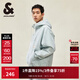 杰克·瓊斯（JACK&JONES）秋寬松時(shí)尚簡(jiǎn)約字母貼布裝飾抽繩連帽夾克外套上衣男裝224321038 C45 煙綠色 M 175