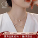愛(ài)的約定淡水珍珠項鏈女輕奢小眾高級感雙層疊戴頸鏈老婆38禮物送女友