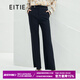 愛(ài)特愛(ài)（EITIE）春季新款時(shí)尚寬松喇叭褲女簡(jiǎn)約氣質(zhì)通勤顯瘦長(cháng)款休閑褲A2205907 黑色20 L 165