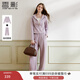 香影運動(dòng)休閑紫色套裝女2026春季新款超好看連帽衛衣長(cháng)褲子兩件套 灰紫 XL