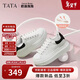 他她TATA奶油泡泡厚底小白鞋透氣增高板鞋WU501CM4 白/黑 37