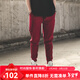 AK男裝特工多口袋加絨加厚腿袋褲男束腳工裝休閑褲1852276 紅色 M