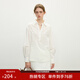 范思藍恩【徐藝洋同款】V領(lǐng)氣質(zhì)襯衫女春2025新款韓版寬松刺繡襯衣1138 白色 S