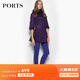 PORTS寶姿 秋冬新款女裝甜美提花外套帶毛領(lǐng) SC9C013XFQ040 紫色 L （8）