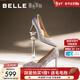 百麗（Belle）精致細閃高跟單鞋女2026春新商場(chǎng)同款優(yōu)雅淺口單鞋BDAY7AQ6 銀色 38 (240mm)