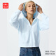 優(yōu)衣庫女裝運動(dòng)拉鏈連帽外套/長(cháng)袖26春夏新款484236 60 淺藍色 L