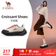 駱駝（CAMEL）運動(dòng)女鞋厚底緩震回彈休閑慢跑步鞋子 X25CX4L4039 白帽灰/黑 37