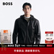 雨果博斯BOSS【羊皮革】 男士26年春季新款羊皮革皮衣 001-黑色 L (50)