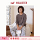 HOLLISTER【多色亨利衫】小海鷗圖案25秋冬內搭T恤男女裝324-5563 水洗深棕色 S (175/92A)