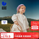 迷你巴拉女童兒童網(wǎng)紗公主連衣裙秋新款寬松A擺柔軟拼接裙子25年新款 奶白10504 90