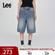 Lee25新品寬松版五袋款設計復古中藍色水洗女牛仔短褲潮流A08037 復古中藍色 26