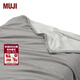 MUJI 可兩面使用的棉紗織毛毯 毯子蓋毯 灰色 140*200cm