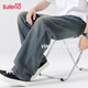 班尼路（Baleno）牛仔褲男2026春季新款寬松直筒男士休閑褲子美式復古青少年長(cháng)褲男