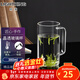 明尊（LIGHTKING）手工吹制高硼硅玻璃杯茶水杯帶把手牛奶杯辦公室透明泡茶杯冷水杯 CP'38（380ml）