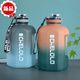 OMGD大容量網(wǎng)紅桶運動(dòng)健身戶(hù)外男女學(xué)生便攜塑料太空壺大肚水杯子 磨砂款 灰藍漸變1.6L