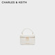 CHARLES&KEITH菱格鏈條手提斜挎小方包盒子包包女包生日女神節禮物CK2-80782534