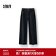 森馬（Semir）[商場(chǎng)同款]牛仔褲女顯瘦寬松彎刀褲2025秋做舊長(cháng)褲103525124012A