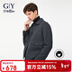 金利來(lái)GY【含棉羊毛】夾克男秋冬翻領(lǐng)茄克外套JWF1799-LK120灰色 1XL