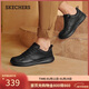 斯凱奇（Skechers）新年禮物男士皮鞋冬季商務(wù)男鞋高檔休閑鞋軟底通勤板鞋210835