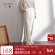 三彩2025冬季新款雪尼爾休閑長(cháng)褲高腰松緊直筒闊腿褲寬松簡(jiǎn)約M 米白色 M 160/68A 160/68A