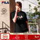FILA 斐樂(lè )官方男女同款針織T恤2025年夏季純棉寬松休閑情侶短袖t恤