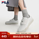 斐樂(lè )（FILA）官方女子復古板鞋春新貼貼鞋薄底德訓鞋復古T頭鞋 豆腐白-TF 38