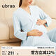 ubras孕產(chǎn)婦家居服|孕婦睡衣套裝棉莫代爾孕期產(chǎn)后哺乳月子服 漣漪藍M