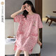 恒源祥純棉睡裙女士夏季短袖長(cháng)裙2026新款寬松家居服女生柔軟親膚連衣裙 粉紅兔子舒適膚-純棉透氣 M 體重約80-100斤