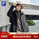 FILA 斐樂(lè )官方男士三合一沖鋒衣兩件套25冬新款健身運動(dòng)保暖連帽外套 深黑-BK XL 180/100A/XL