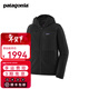 巴塔哥尼亞（Patagonia）男士R2戶(hù)外防風(fēng)保暖抓絨衣運動(dòng)休閑連帽衫  Techface Hoody 83731 BLK 抓絨摩擦易起球浮絨 M 175/180(CM)  68/79(KG)