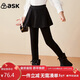 ASK JUNIOR女童褲子冬加厚保暖中大童休閑純色長(cháng)褲百搭打底褲裙褲 黑色 150 